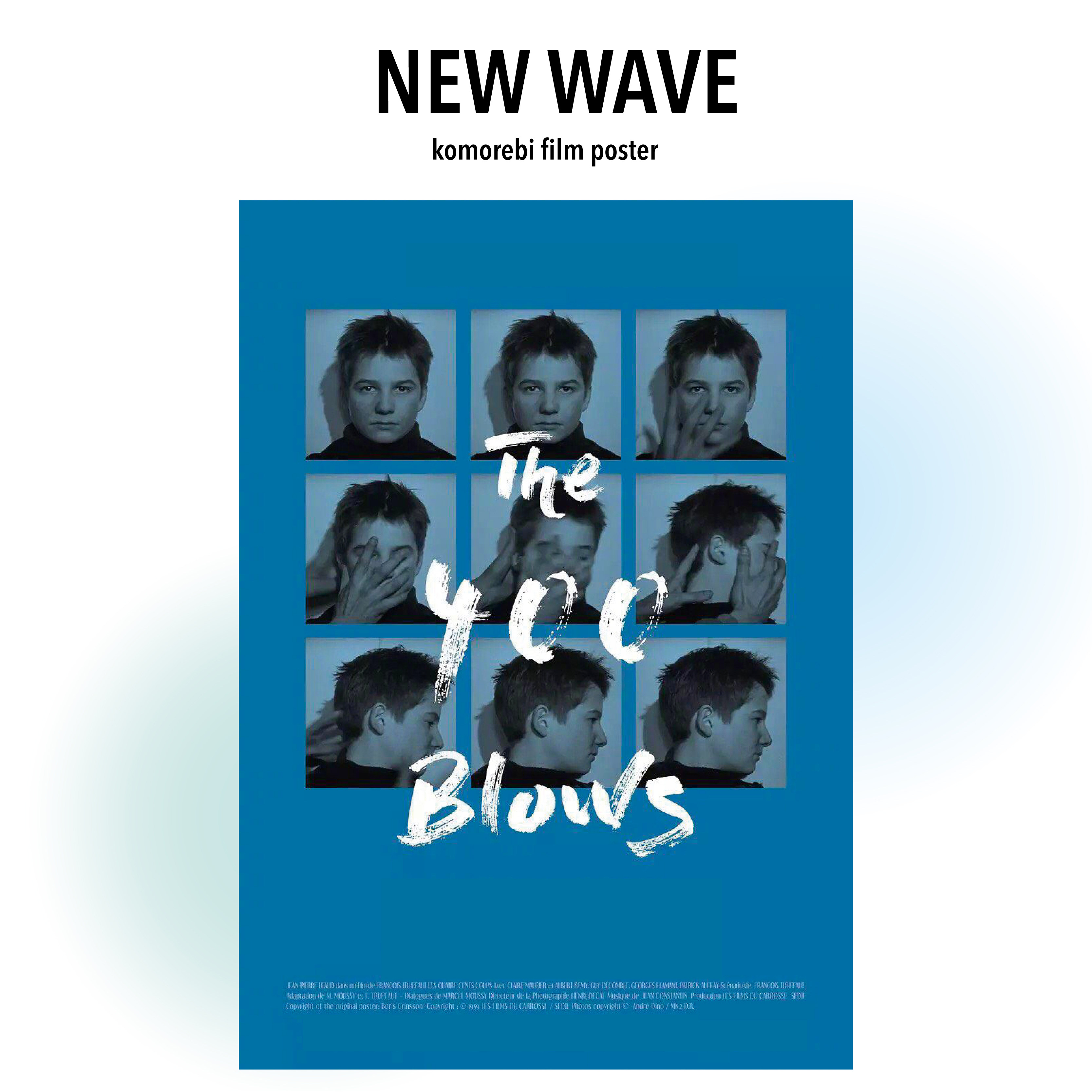 komorebi 新浪潮 四百击400blow特吕弗电影海报法国文艺装饰画