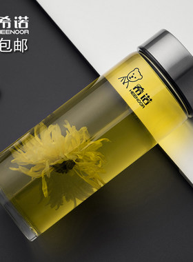 希诺单层玻璃杯490ML透明男女士水杯子250ML汽车茶杯白领办公室杯