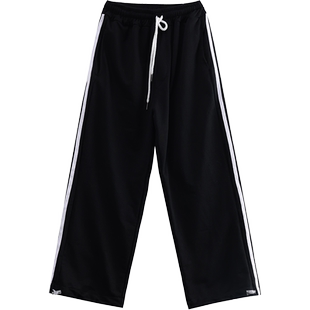 儿童爵士舞裤子女童JAZZ宽松长裤hiphop街舞三道杠运动裤春秋卫裤