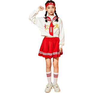 童心向党儿童演出服大合唱表演服小学生运动会幼儿园毕业照班服