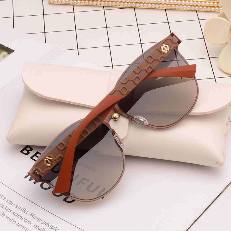 复古墨镜女潮韩版修脸尼龙偏光太阳镜妇士网红街拍素颜防晒眼镜黑