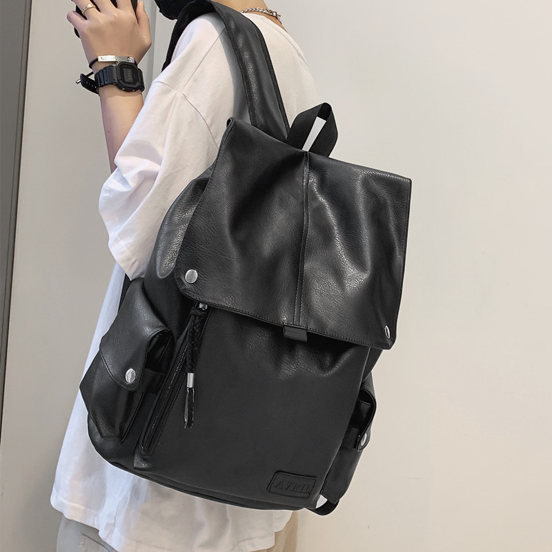 双肩包男士易打理皮质