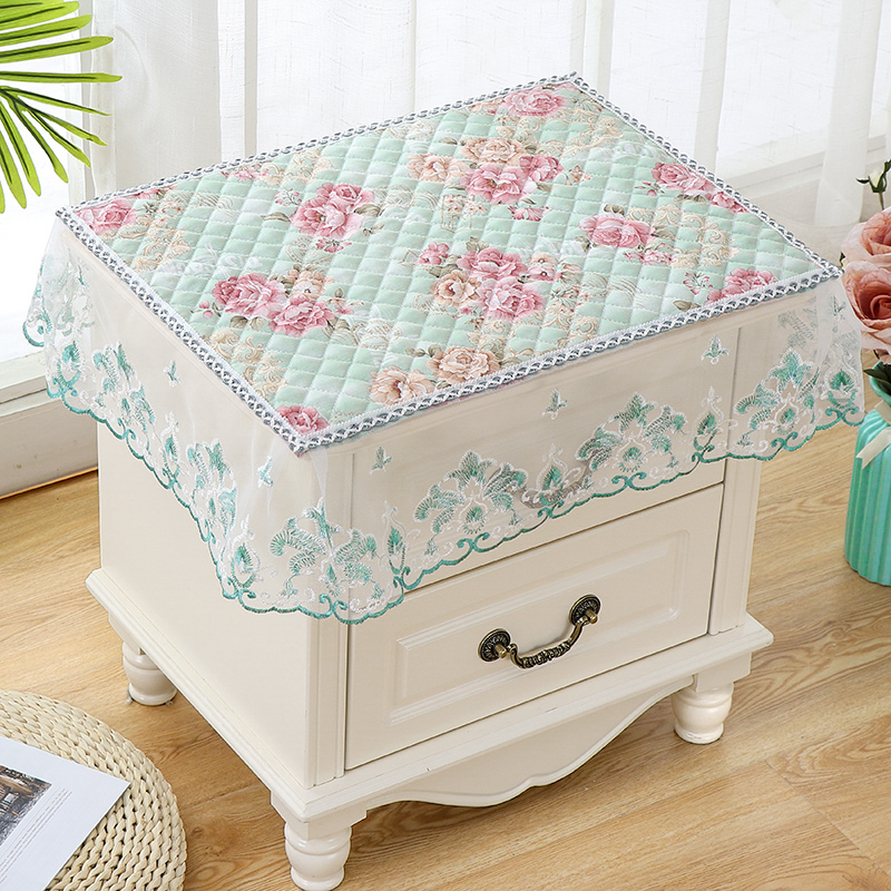 床头柜盖布蕾丝防滑欧式卧室