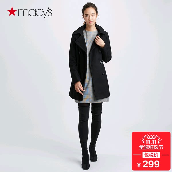 Nautica 诺帝卡 中长款 女式羊毛呢连帽大衣 优惠券折后¥249包邮包税(¥299-50)4色可选 Nautica 诺帝卡 中长款 女式羊毛呢连帽大衣 优惠券折后¥249包邮包税(¥299-50)4色可选