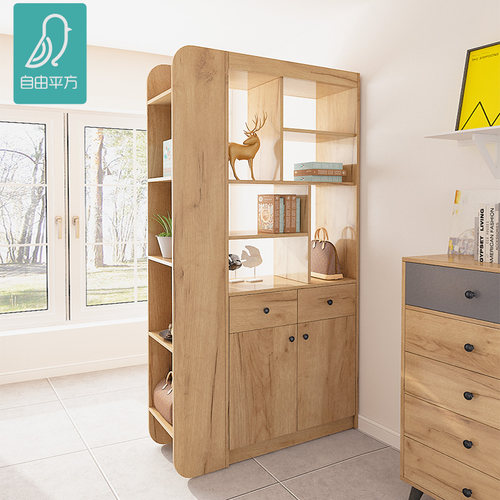 玄关实木木双面门厅柜定制