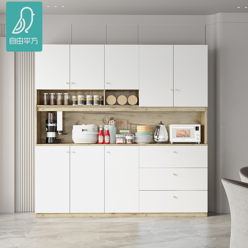 自由平方酒柜餐边柜无油漆工艺