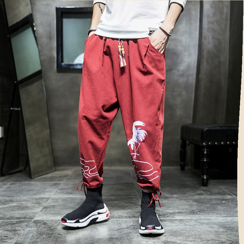 风2026春款抽绳束脚裤宽松长裤休闲裤特价A770-p45，男装休闲裤，钱塘7008(原4008)