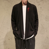 A99春2026中式大码针织衫男开衫刺绣V领汉服民族开衫p68，男装针织衫/毛衣，钱塘7008(原4008)