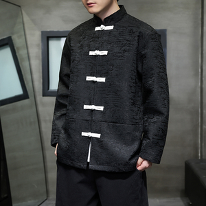 2026春 新中式  黑白色 婚礼唐装汉服夹克外套A655-P105图片