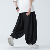 百搭2026春仿麻竖条宽松版哈伦灯笼裤子A611-p68，男装休闲裤，钱塘7008(原4008)