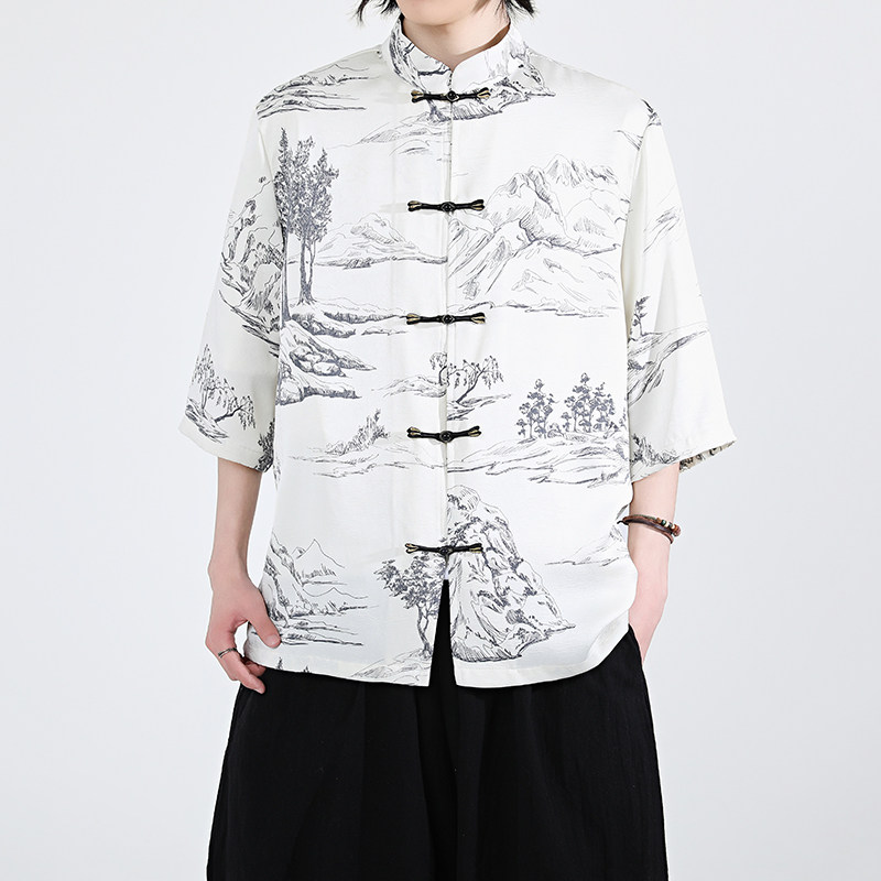 夏季新品2025 风 汉服短袖衬衫/衬衣A675-p65图片