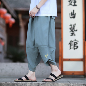 新品上架夏季 2025刺绣 宽松 哈伦裤七分裤K1047-P50图片