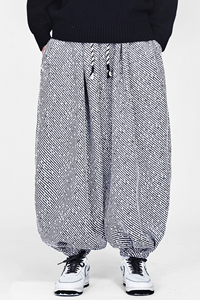 雪尼尔加厚斜纹提花 新款秋冬 2025宽松版哈伦 灯笼裤A560-p78图片