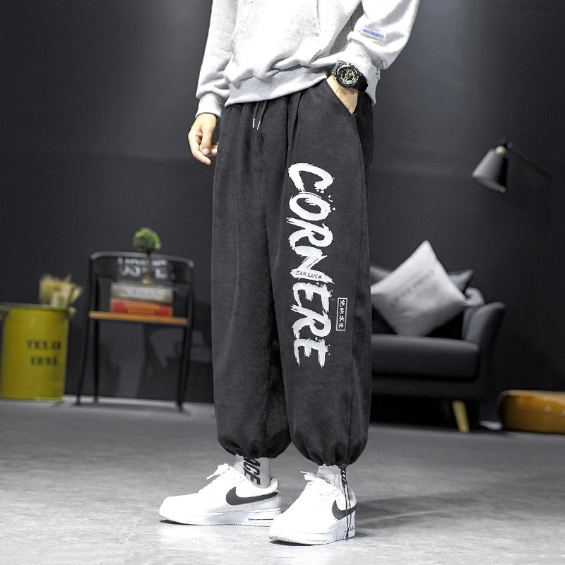 AJ268*加绒灯芯绒上新2021秋冬束脚抽绳休闲裤子,男装休闲裤,钱塘7008(原4008)