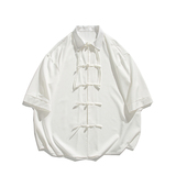 新中式白底夏季2026汉服冰丝短袖衬衫/衬衣A891-p65，男装T恤，钱塘7008(原4008)
