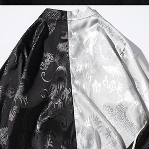 A3019*大码2021中国风 提花大龙面料 冰丝 开衫套装 汉服套装p90图片