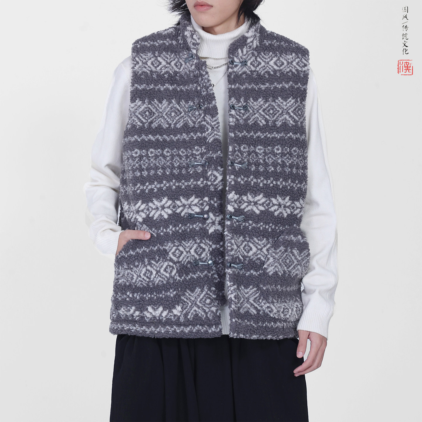 冬2025羊羔毛唐装马甲棉衣加厚羽绒马甲棉衣外套A528-P118,男装棉衣,钱塘7008(原4008)
