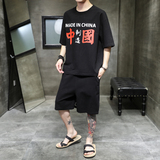 A1073新夏季2021中国风中国印花汉服套装p85，男装休闲套装，钱塘7008(原4008)