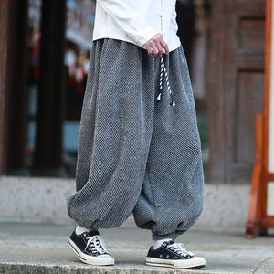 雪尼尔加厚斜纹提花 新款秋冬 2025宽松哈伦 灯笼裤A560-p78图片