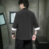 2026夏季竹子现货！刺绣风短袖衬衫/衬衣A882-p65，男装T恤，钱塘7008(原4008)