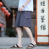 夏季新品2026风大码口袋棉麻短裤特价A606-P25，男装牛仔裤，钱塘7008(原4008)