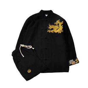 有货特价男装2026春 龙刺绣 盘扣/中年唐装/汉服套装A1005-P80图片