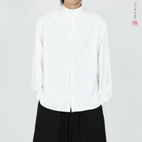 一字扣衬衫2026秋新中式风盘扣长袖衬衫A5805*P65，男装衬衫，钱塘7008(原4008)