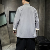 风特价2026夏盘扣禅字刺绣衬衫/衬衣汉服A700-p40，男装衬衫，钱塘7008(原4008)