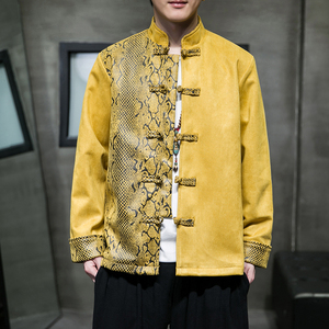 有货2026春 盘扣风  撞色拼接 麂皮绒唐装/汉服A852*P100图片