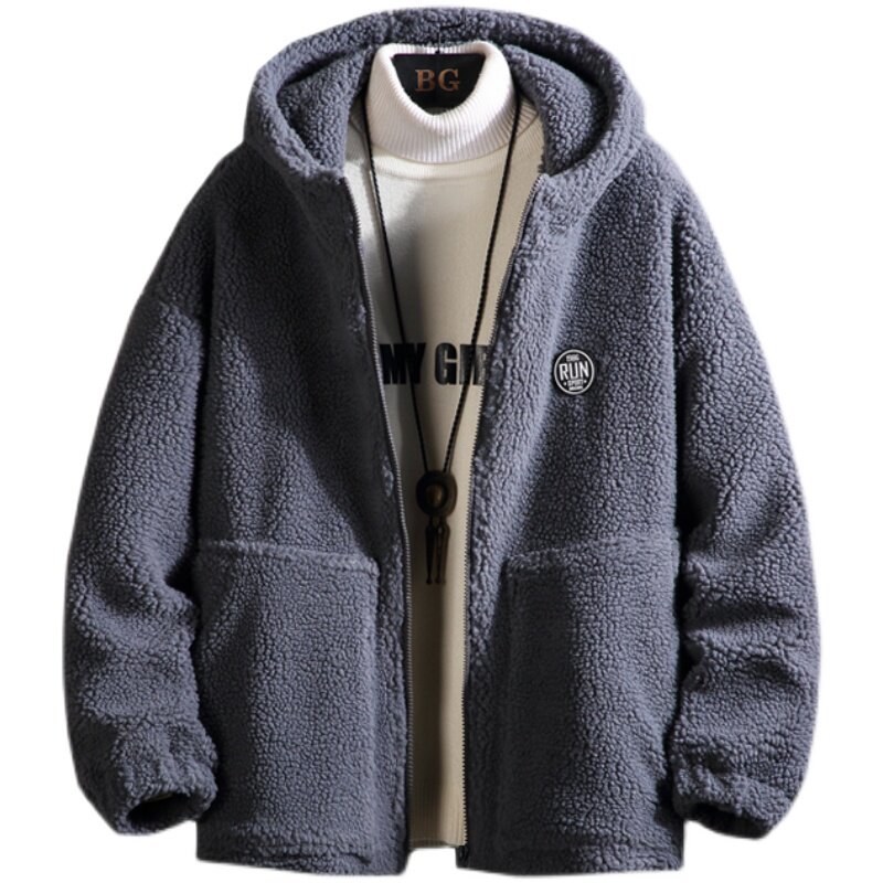 DJ299*跑量冬装2021连帽新品羊羔毛大口袋棉衣,男装棉衣,钱塘7008(原4008)