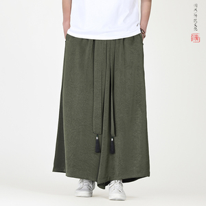 冰丝垂感2026夏季风 压花设计  阔腿裤长裤 休闲裤A2001-p68图片