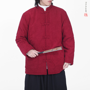 灯芯绒冬2025新中式盘扣外套 保暖唐装红棉衣外套A550-P148图片