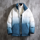 J196渐变撞色2色2020冬装爆款M-5XL大码立领棉衣棉服P120，男装棉衣，钱塘7008(原4008)