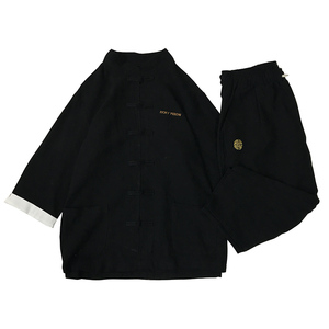 A718*初秋 2021 棉麻盘扣七分袖开衫T汉服套装p100图片