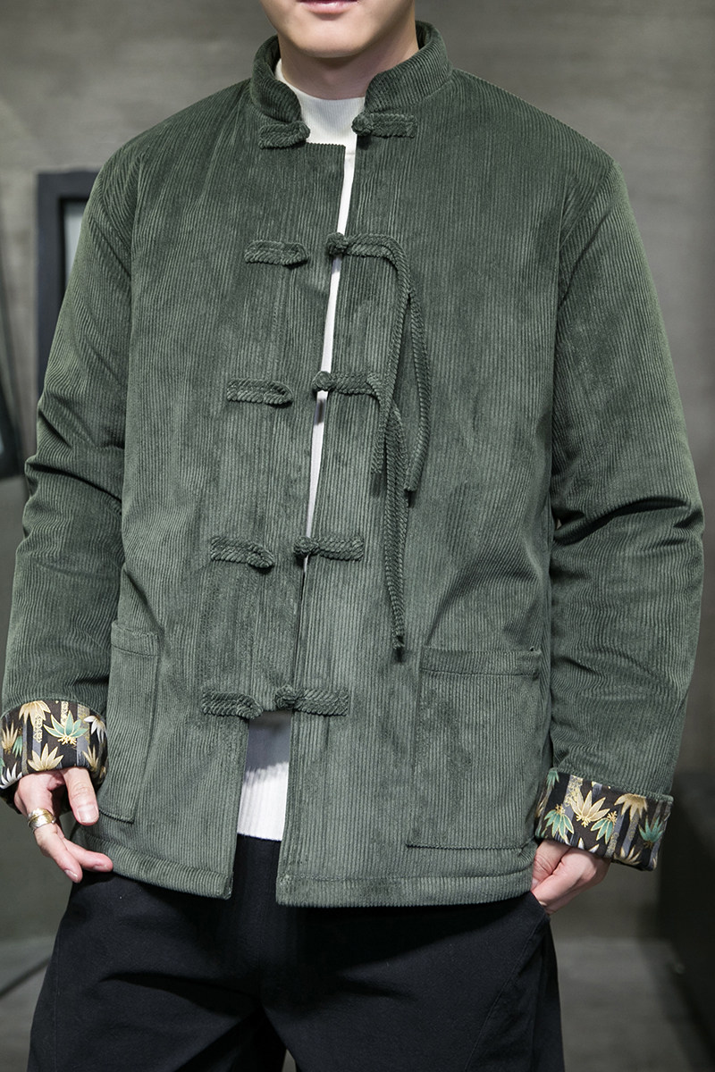 冬季新2025灯芯绒新风唐装棉衣汉服棉袄外套A226-P140,男装棉衣,钱塘7008(原4008)