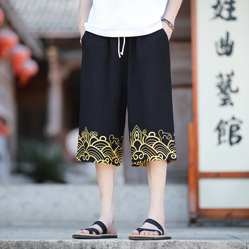 夏季2025大码风春夏男印花七分裤K1045-p45，商品下架区商品下架区，钱塘7008(原4008)