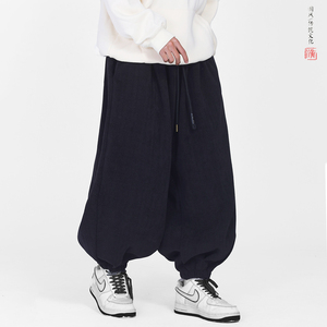 雪尼尔加厚提花款新款百搭秋冬2025宽松版哈伦灯笼裤A561-p78