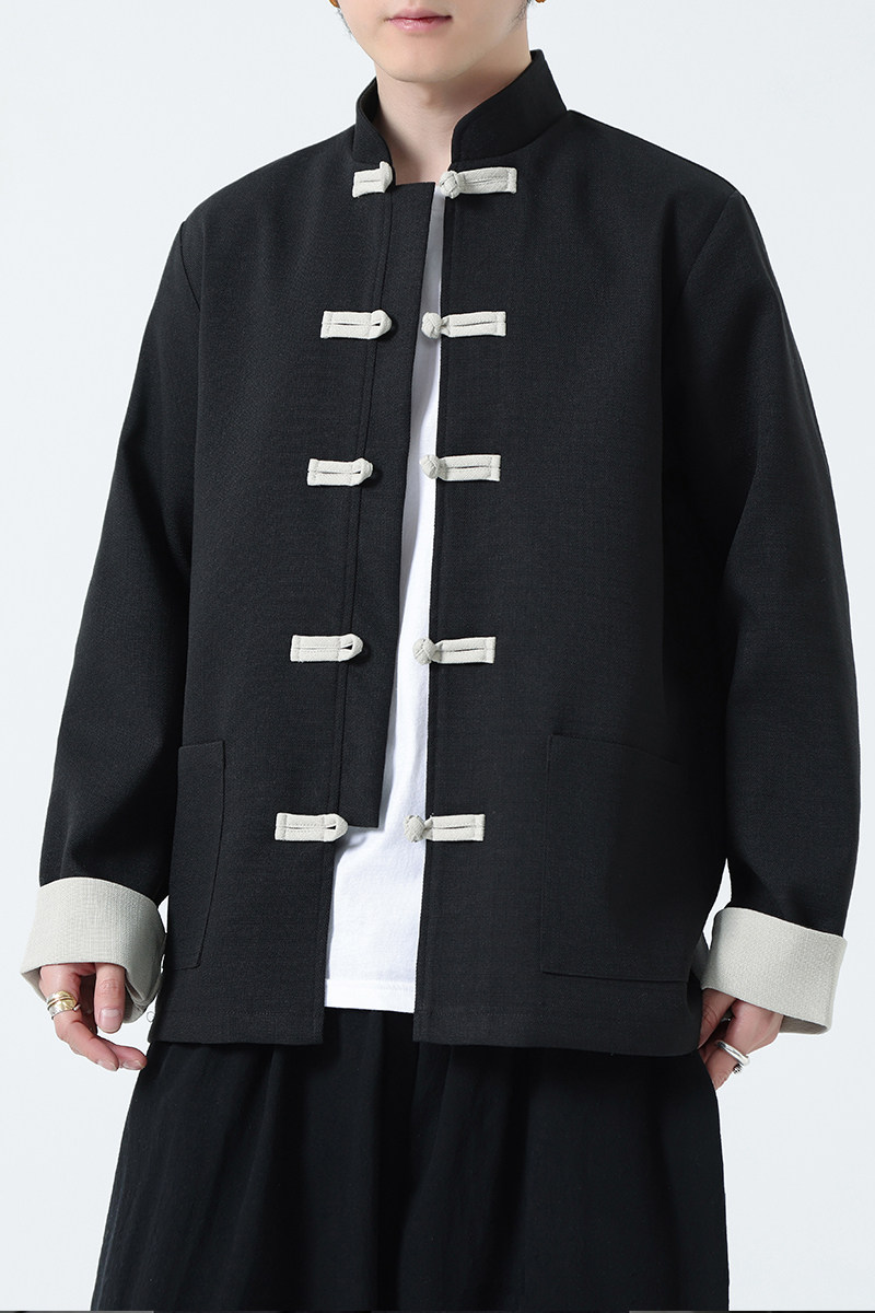 2025秋仿麻竹节抗皱新中式婚礼唐装汉服夹克A651-P105,男装夹克,钱塘7008(原4008)