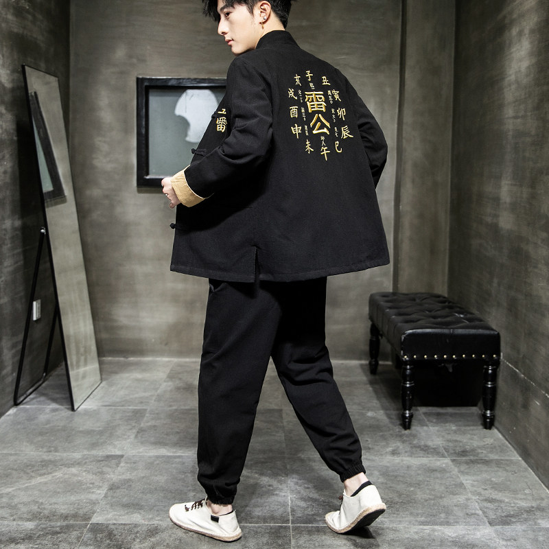 A1011大码中国风2021 个性雷公刺绣 唐服/汉服套装P135图片