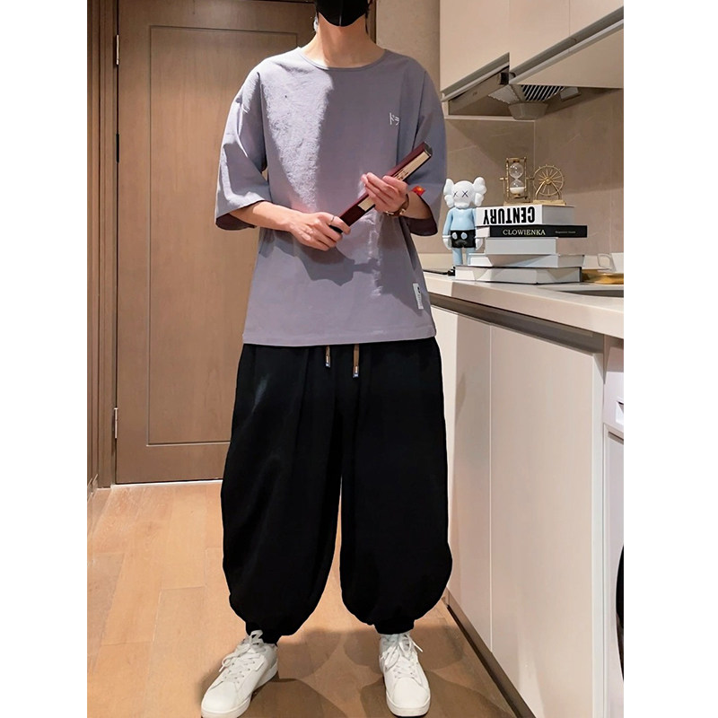 短视频2026夏装风简约棉麻圆领短袖T恤B999-p30,男装T恤,钱塘7008(原4008)