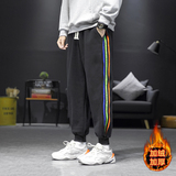 2021新品日系加绒加厚2种穿法织带束脚休闲长裤J300-P60，男装休闲裤，钱塘7008(原4008)