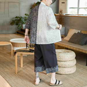A3017*咖啡厅大码2021中国风夏季 冰丝 开衫套装 汉服套装p90图片