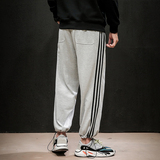 AK102*跑量上新2021秋冬束脚抽绳三杠针织休闲裤子P45加绒10，男装休闲裤，钱塘7008(原4008)