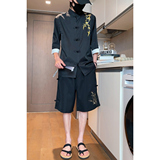 2026夏季竹子现货！刺绣风短袖衬衫/衬衣A882-p65，男装T恤，钱塘7008(原4008)