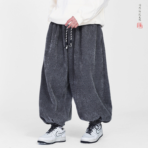 雪尼尔加厚斜纹提花 新款秋冬 2025宽松版哈伦 灯笼裤A560-p78图片
