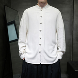 百搭有货2026春棉麻风打底2026春长袖汉服衬衫A619*P70，男装T恤，钱塘7008(原4008)