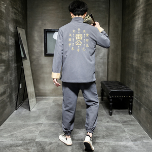 A1011大码中国风2021 个性雷公刺绣 唐服/汉服套装P135图片