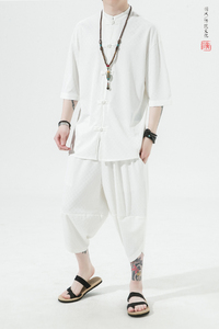 2023风夏季  BV绿 方格提花 冰丝垂感短袖汉服套装A9002-p95图片