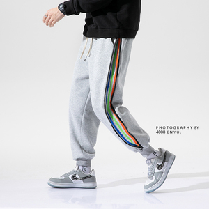 2020有视频冬款加绒加厚简约2种穿法束脚运动休闲长裤J300-P60