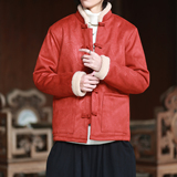 麂皮绒提花龙冬2025新中式盘扣外套唐装红棉衣外套A551-P148，男装棉衣，钱塘7008(原4008)